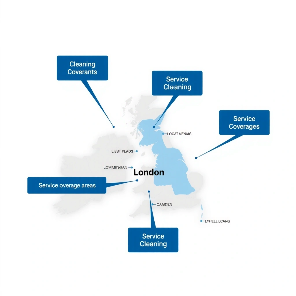 CleanVibe service areas in London map showing coverage zones