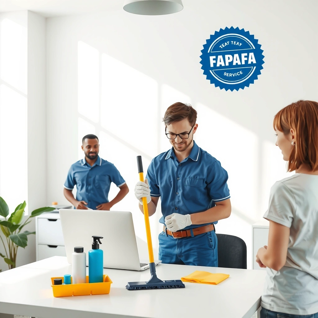 Professional cleaning team providing exceptional service to a satisfied customer